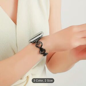 Heart Link Black Bracelet